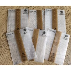 Cuttlebug Anna Griffin Embossing Folders Set of 6 Dad Stars Rope Animal Print